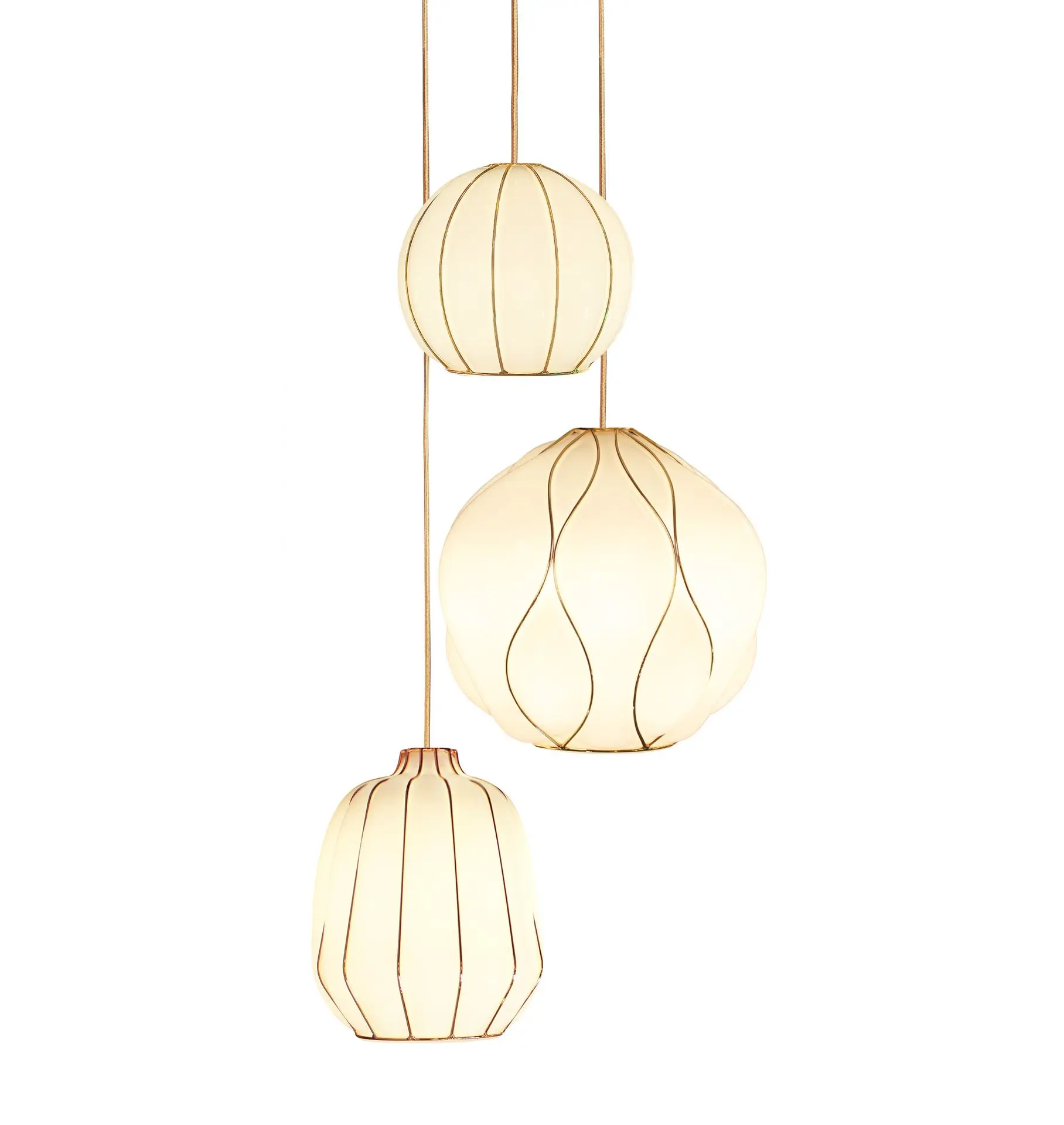 suspension en verre élégante