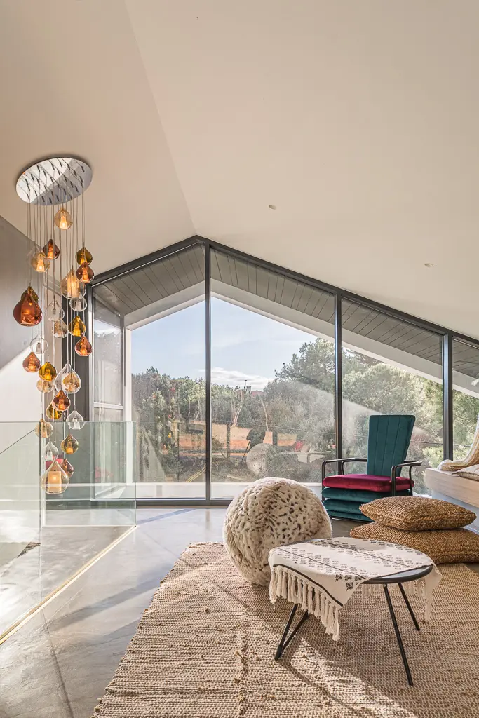 Villa contemporaine, luminaire, style moderne 