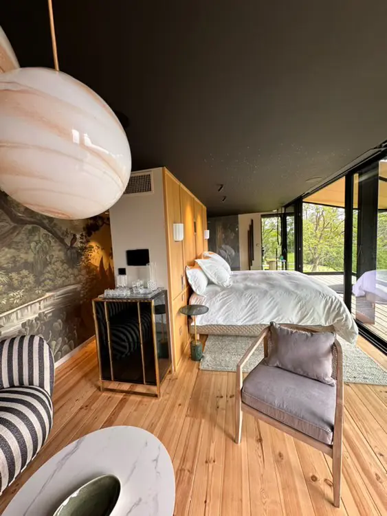 suspension en verre pour chambre