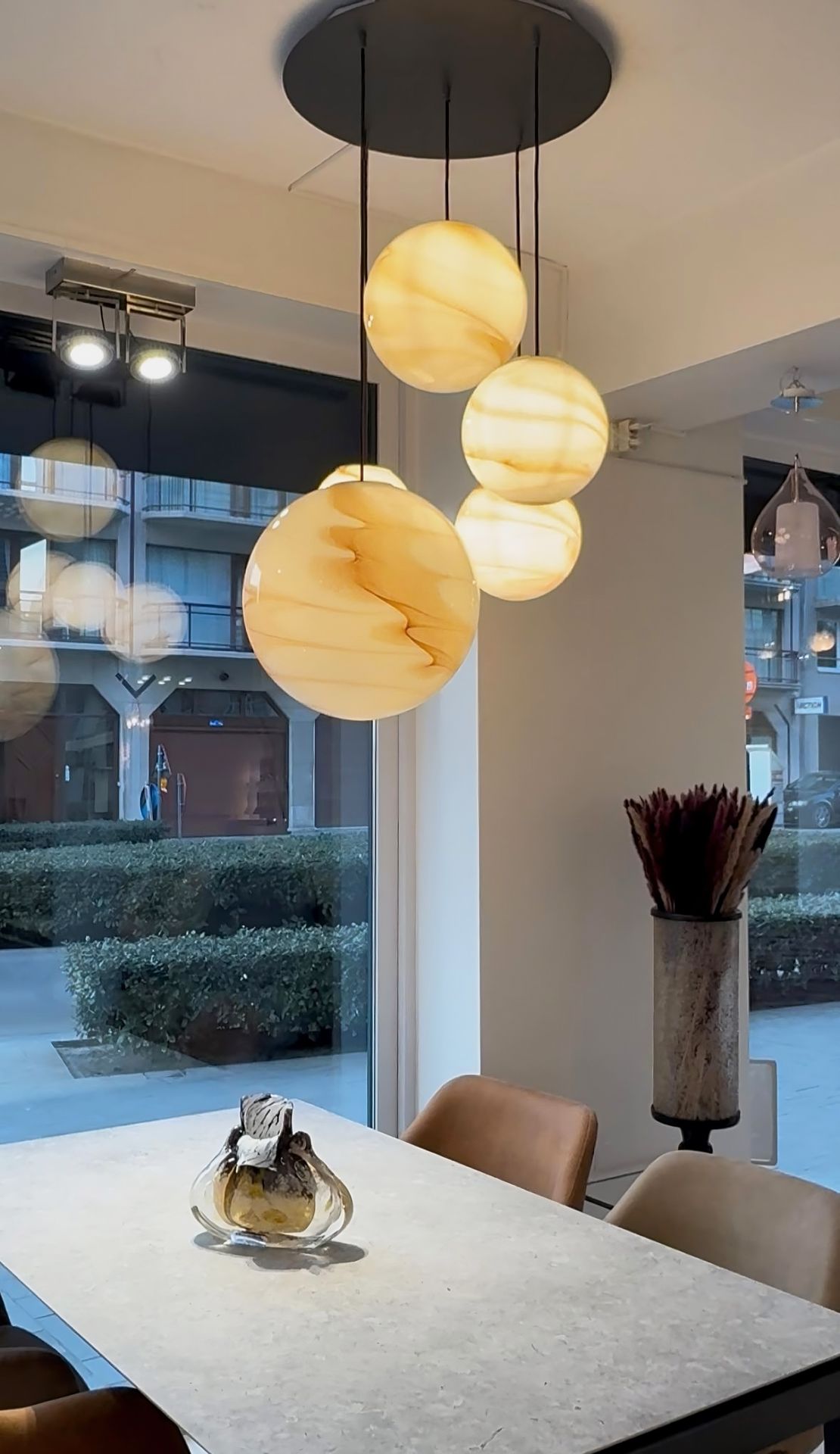 suspension en verre pour salon