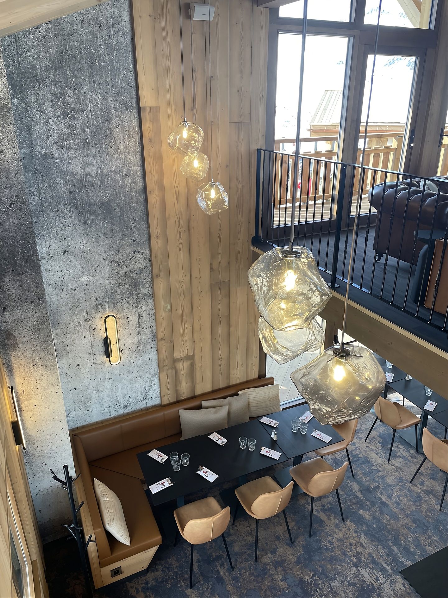 suspension en verre pour restaurant