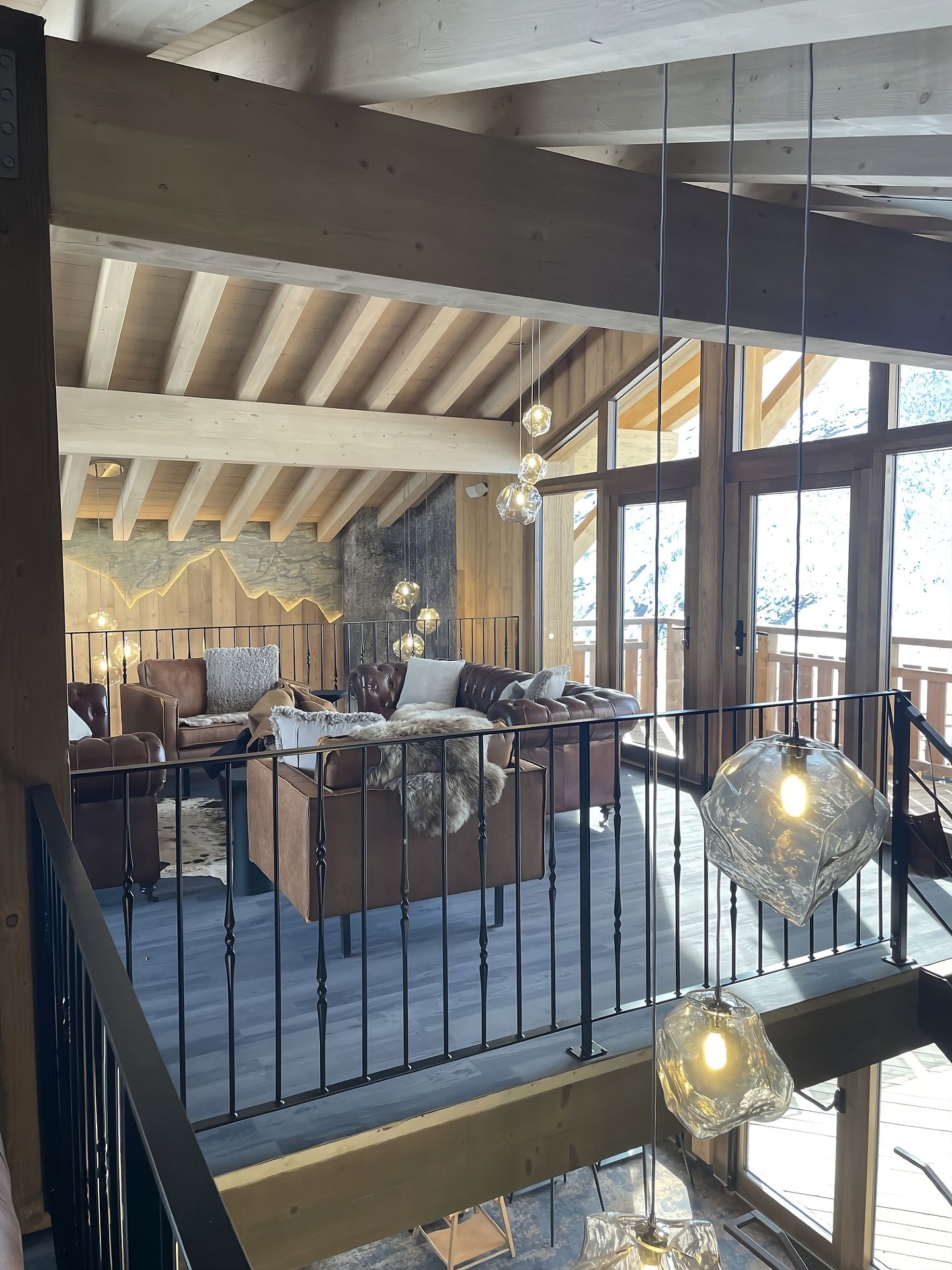 suspension pour restaurant alpin