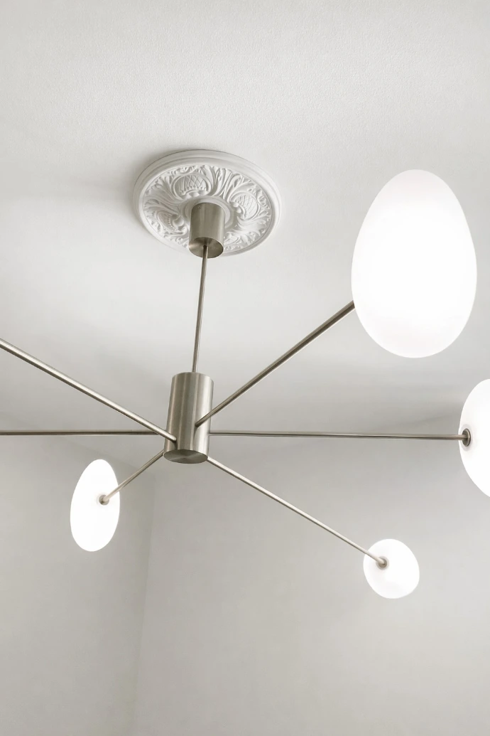 lustre en laiton massif