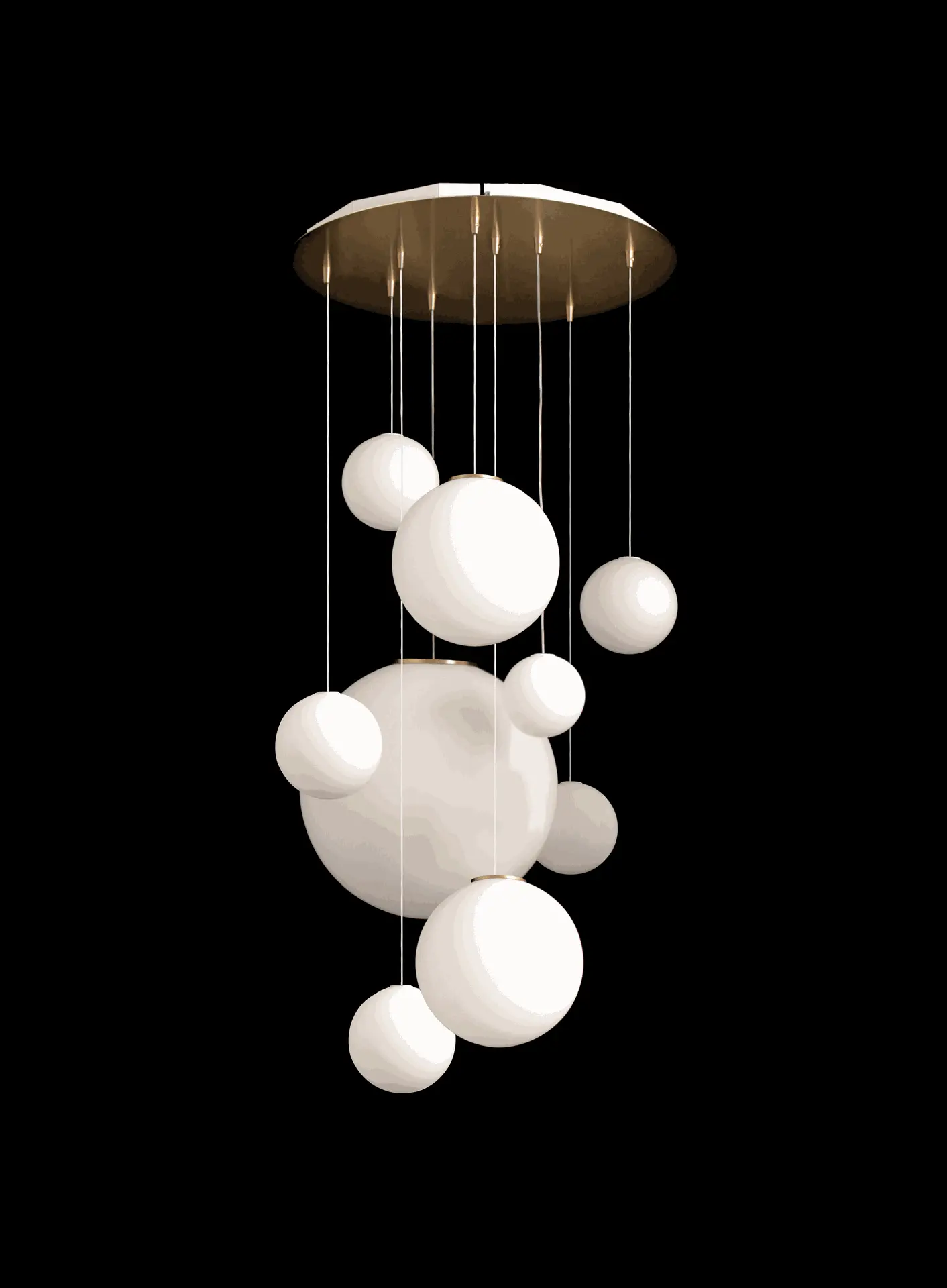 suspension moderne blanche