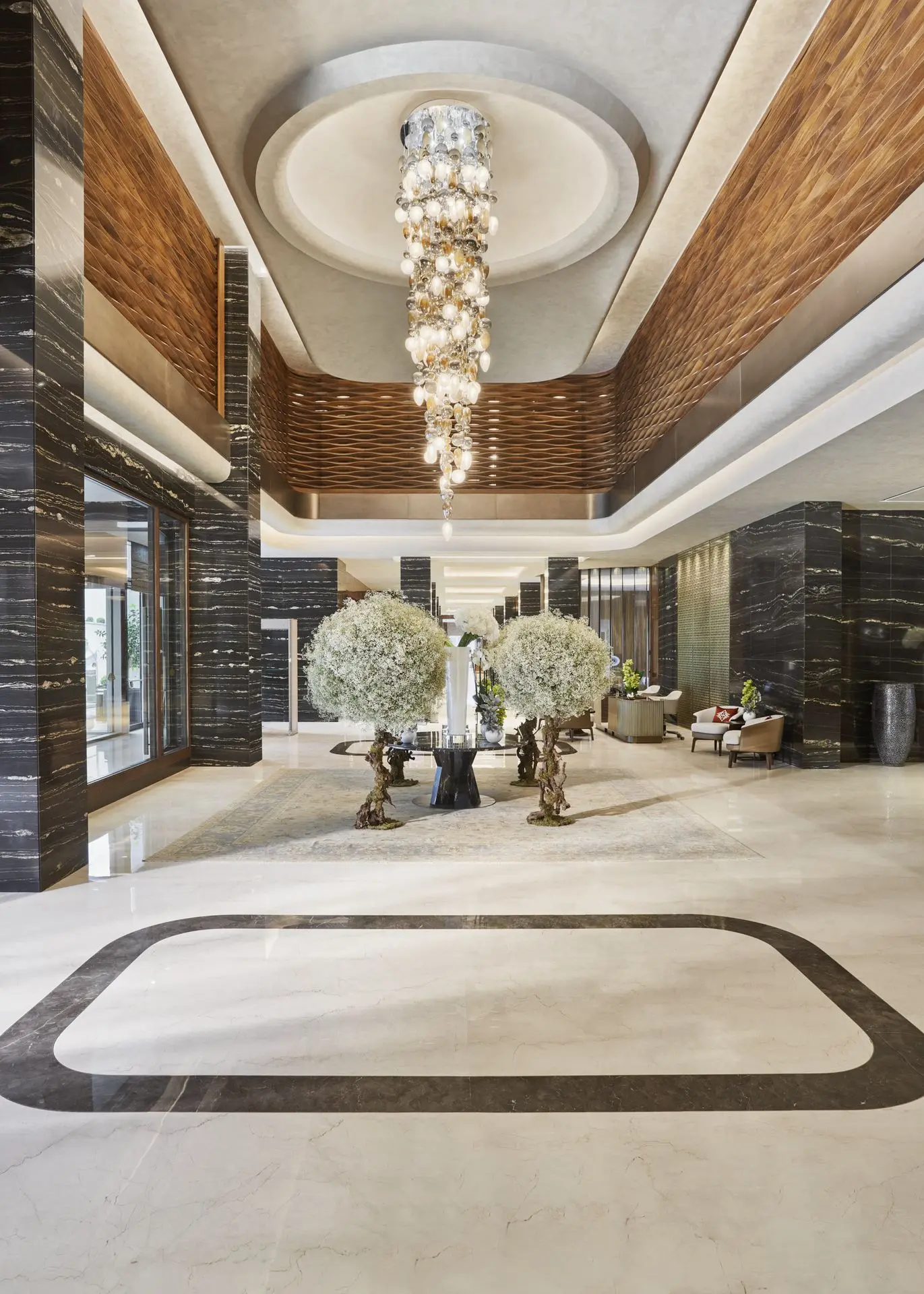 grande suspension pour hall d'hôtel