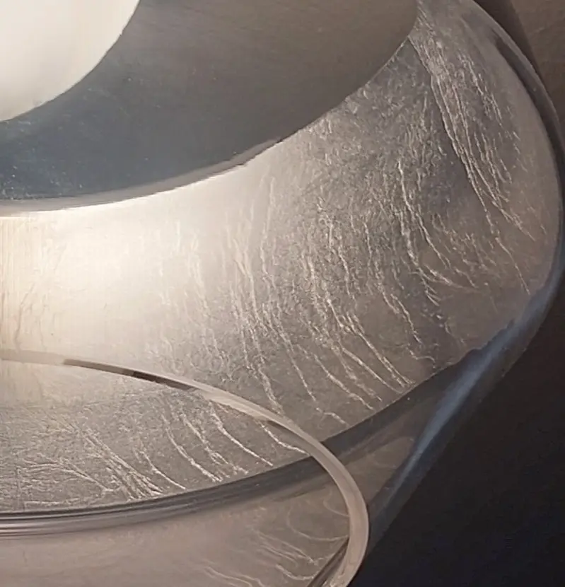 kasar plafonnier acier brossé feuille argent situ zoom.webp