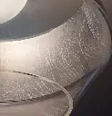 kasar plafonnier acier brossé feuille argent situ zoom.webp