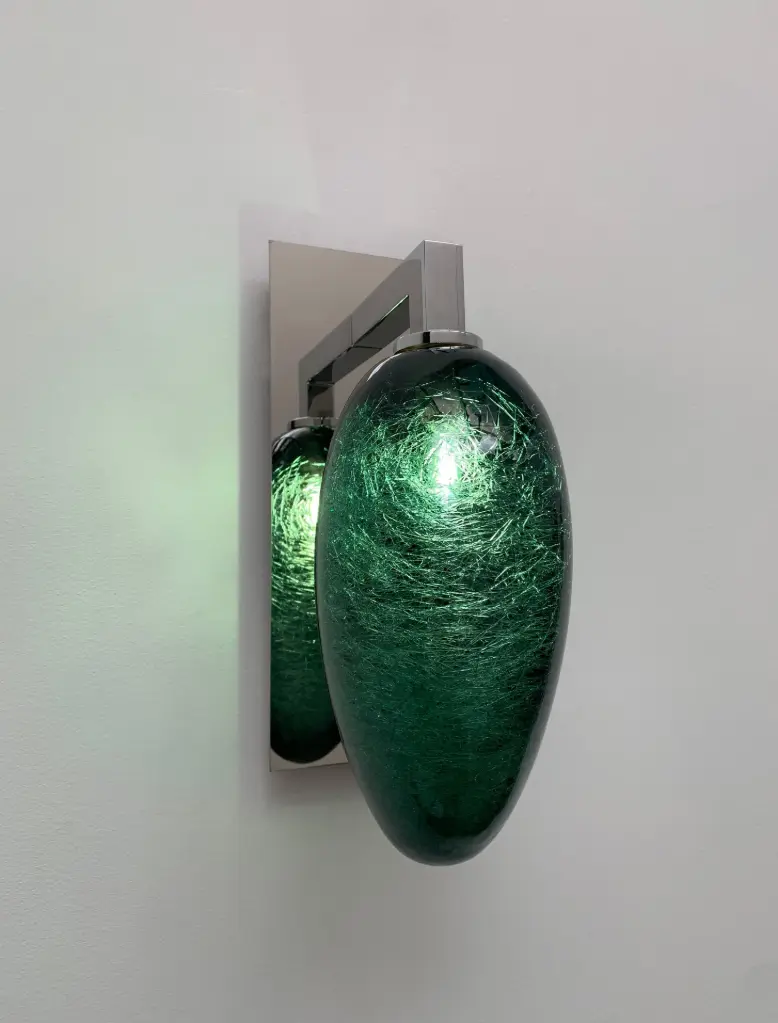 Applique Vallons Obscurs Miroir 1 Lumière - Vert Empire